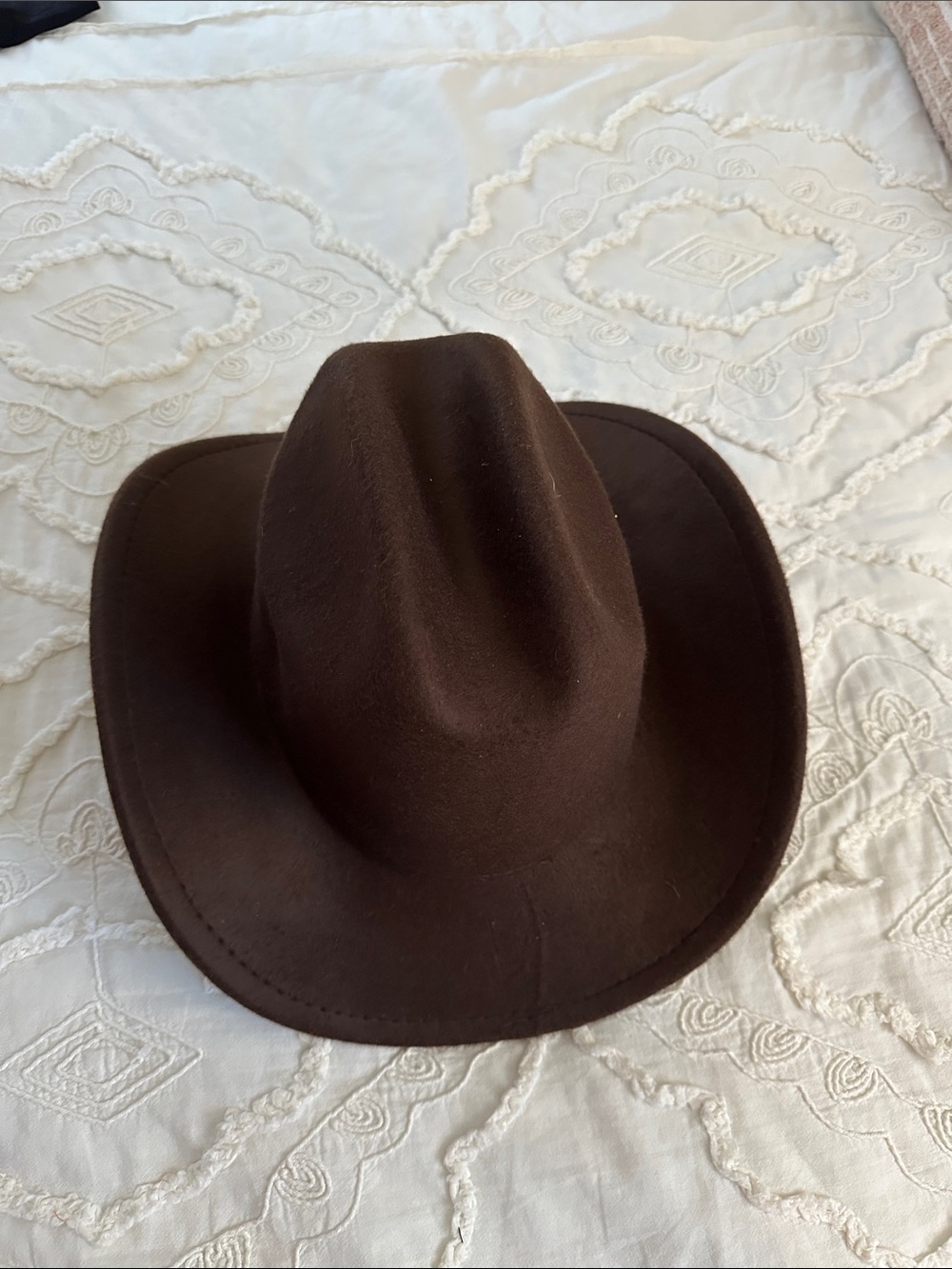 Men's Brown Felt Cowboy Hat - Classic Western Style